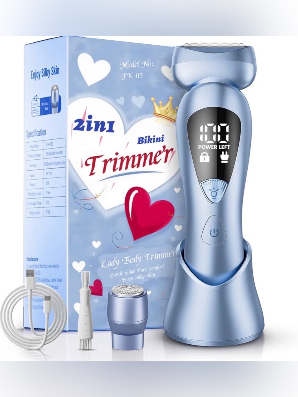 2in1 Bikini Trimmer - Light Blue